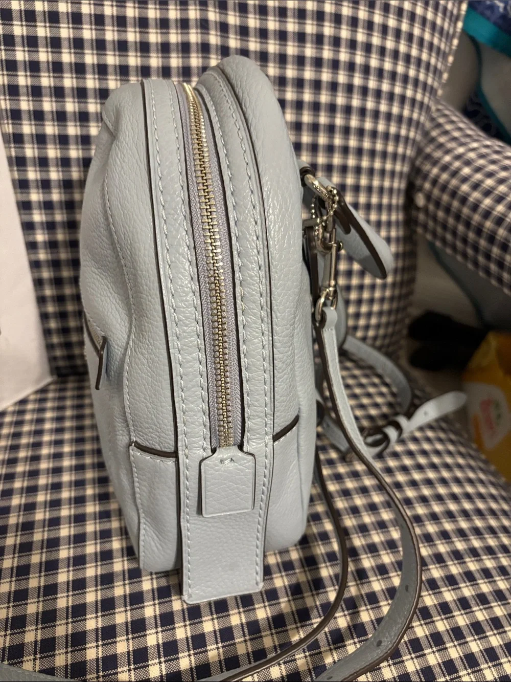 Coach Andi Sky Blue Pebbled Leather Mini Backpack